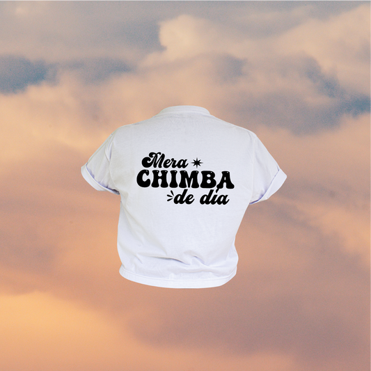 Camiseta Crop - Mera chimba de día